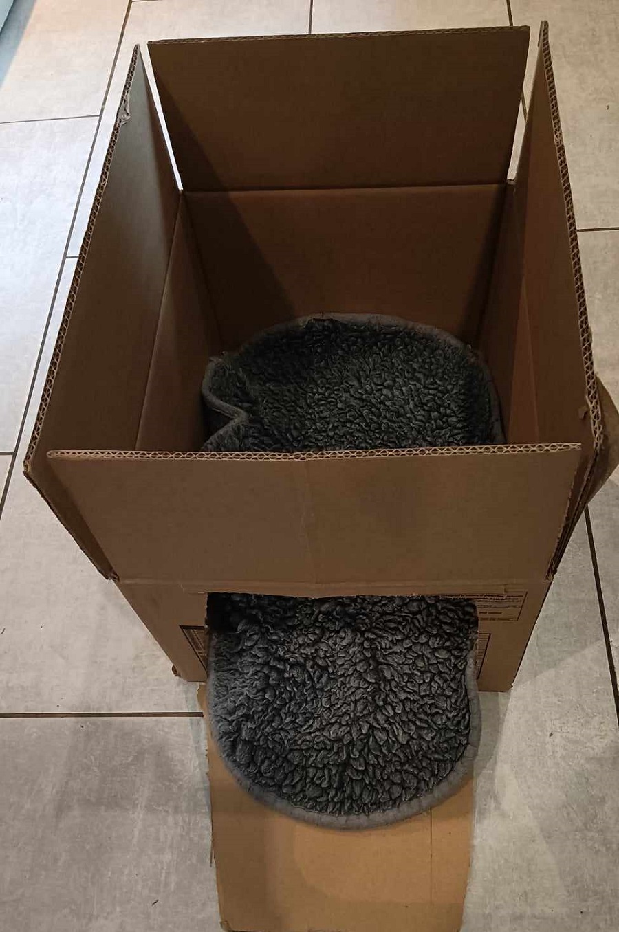 Boite ne carton pour chat