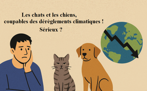 Illustration représentant un homme, un chat, un chien et la planète Te Illustration représentant un homme, un chat, un chien et la planète Te