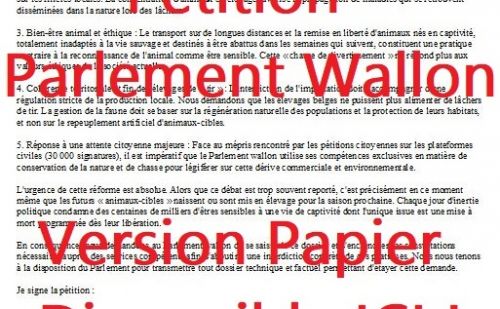 Pétition Parlement Wallon - Didier Wirickx Pétition Parlement Wallon - Didier Wirickx