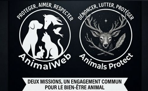 Logo AnimalWeb et Animals Proect - Protection des animaux Logo AnimalWeb et Animals Proect - Protection des animaux